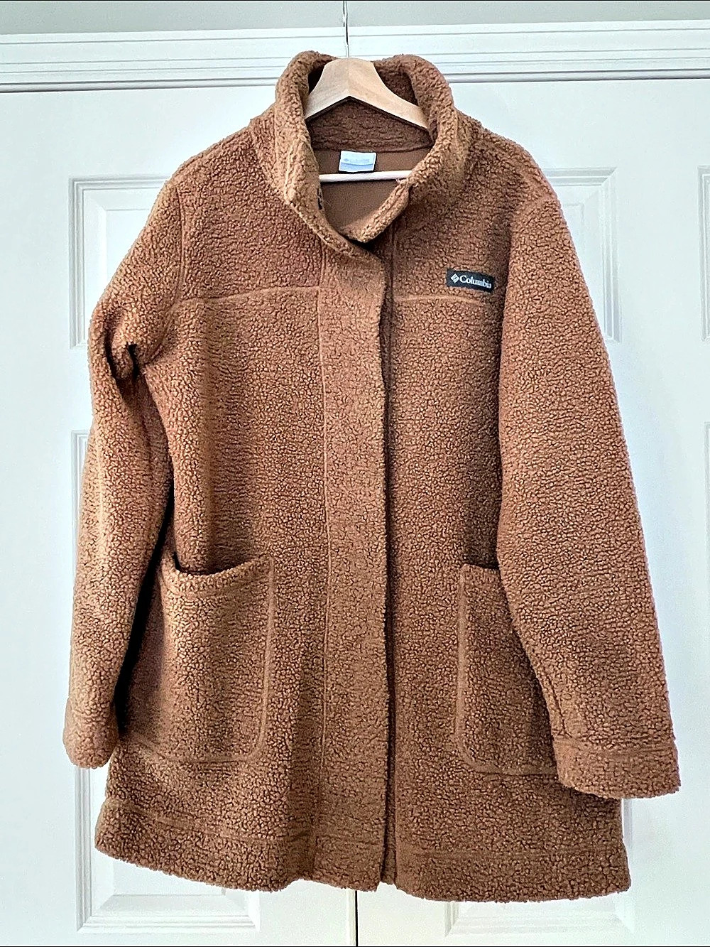 Columbia Panorama Long Jacket Brown Teddy Jacket XL